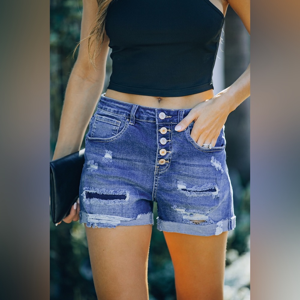 Dark Wash Denim Shorts